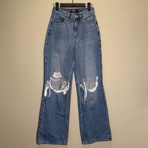 Hollister Blue Flare Wide Leg Jeans